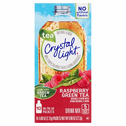 Crystal Light On The Go Raspberry Green Tea, 10-Packet Box Pack