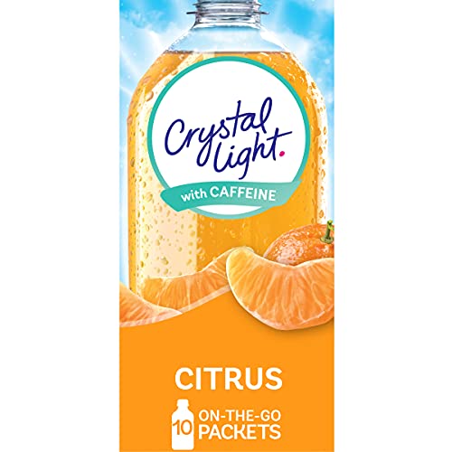 Crystal Light Citrus Energy Drink Mix With Caffeine 10 On-The-G