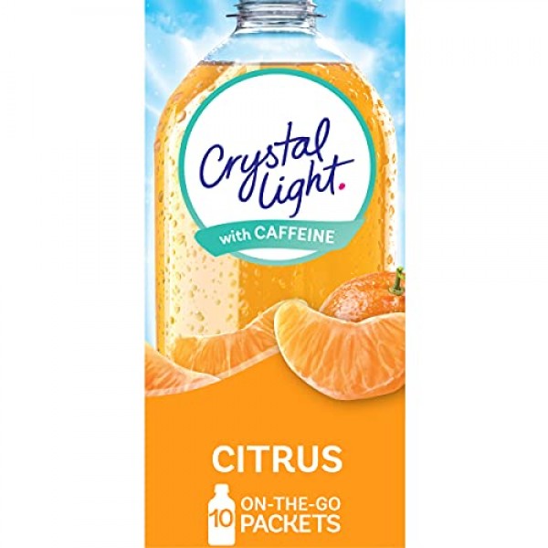 Crystal Light Citrus Energy Drink Mix with Caffeine 10 On-the-G...