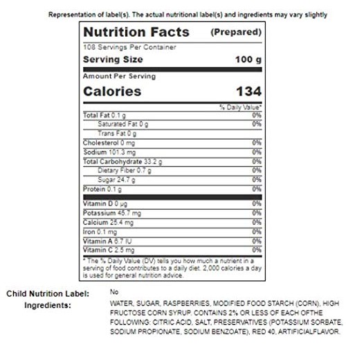 Henry And Henry Redi Pak Red Raspberry Filling, 2 Pound -- 12 Pe