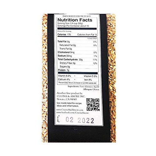 Cucina &Amp; Amore Great Nutrients Fiber, Protein &Amp; Minerals Farro 1