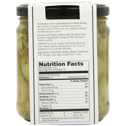 Cucina And Amore Grilled Marinated Whole Artichokes, 14.5 Ounce