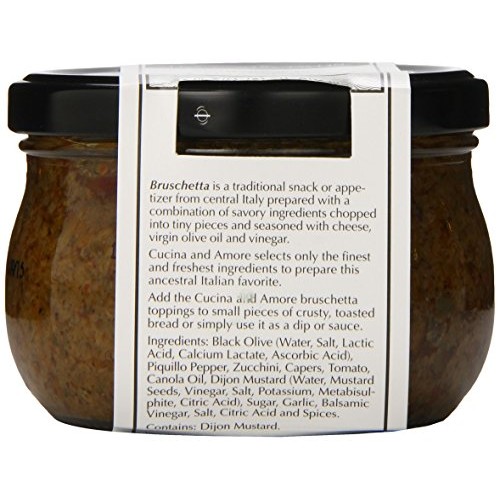 Cucina &Amp; Amore Bruschetta Sauce, Black Olive, 7.9 Ounce Pack Of 6