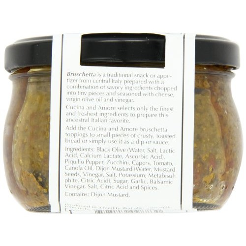 Cucina &Amp; Amore Bruschetta Sauce, Black Olive, 7.9 Ounce Pack Of 6