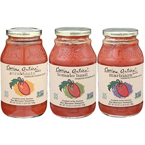 Cucina Antica Pasta Sauce, Variety Pack, 25 Ounce Pack Of 3