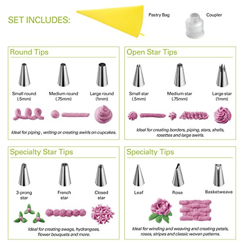 Cuisinart 13 Pieces Cake Decorating Set, Yellow