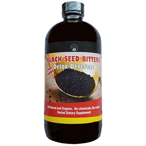 Aih Extra Strong Black Seed Bitters Detox Beverage [Brown - 16 Oz.]