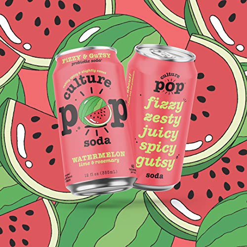 Culture Pop Sparkling Probiotic Soda | 40 Calories Per Can, Vega