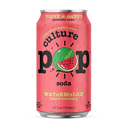 Culture Pop Sparkling Probiotic Soda | 40 Calories Per Can, Vega