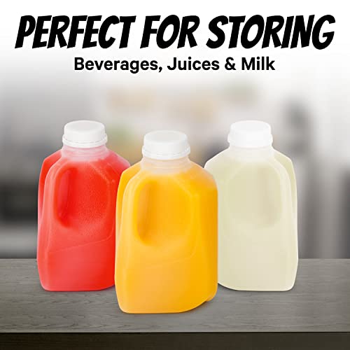 juice bottles – Set of 6 HDPE Plastic Juice Bottles with Caps – ...