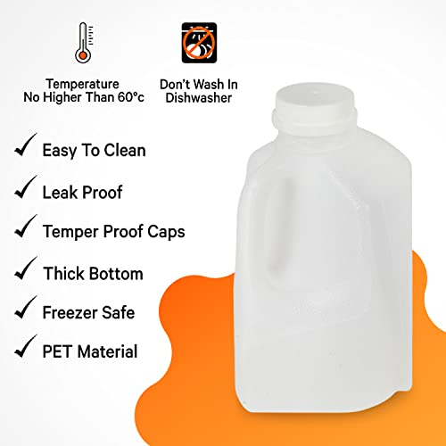 juice bottles – Set of 6 HDPE Plastic Juice Bottles with Caps – ...