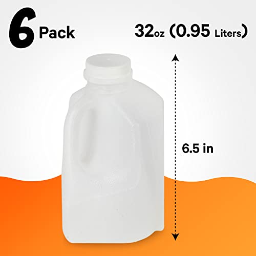 juice bottles – Set of 6 HDPE Plastic Juice Bottles with Caps – ...