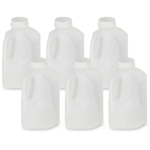 juice bottles – Set of 6 HDPE Plastic Juice Bottles with Caps – ...