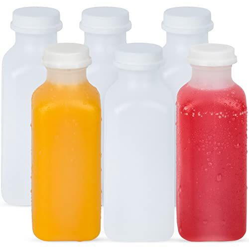 juice bottles – Set of 6 HDPE Plastic Juice Bottles with Caps – ...
