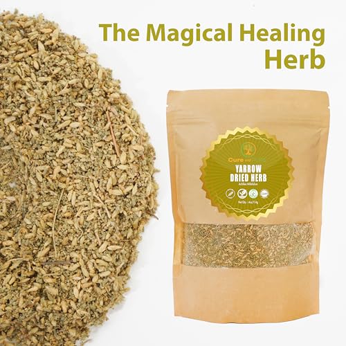 Cure wid Pure Organic Dried Yarrow Herb - 4 oz Non-GMO Cut & Sif...