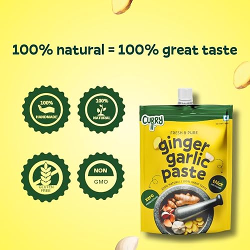 CURRYiT Ginger Garlic Paste, 450g 15.8 Ounce, Pack of 3 No Pre...