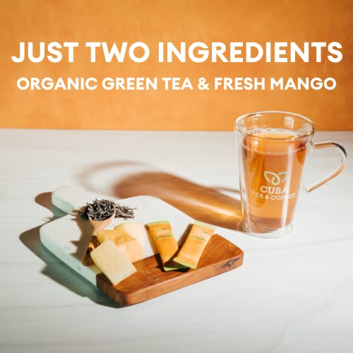 Cusa Tea & Coffee | Premium Instant Mango Green Tea With Real Fr...