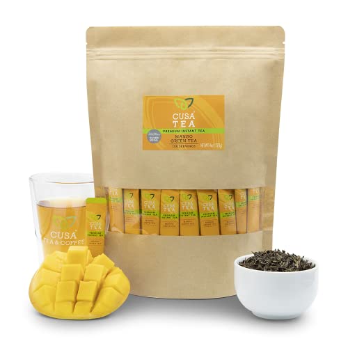 Cusa Tea & Coffee | Premium Instant Mango Green Tea With Real Fr...