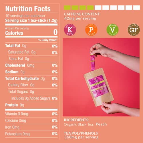 Cusa Tea & Coffee | Premium Instant Peach Black Tea With Real Fr...