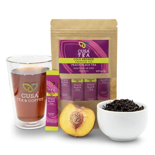Cusa Tea & Coffee | Premium Instant Peach Black Tea With Real Fr...