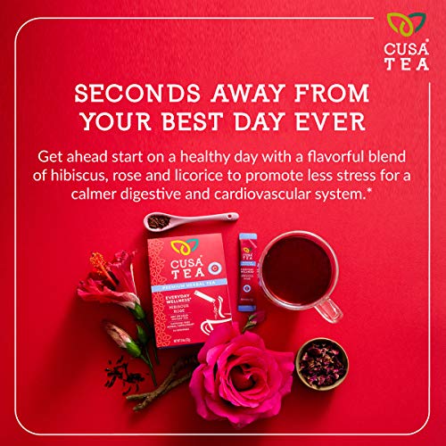 Cusa Tea: Everyday Wellness Herbal Tea - Caffeine Free - Hibiscu