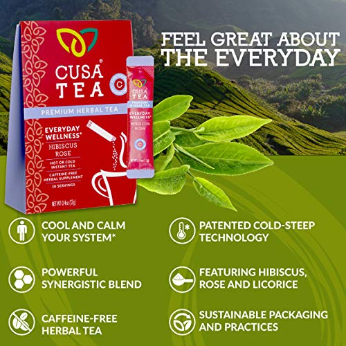 Cusa Tea: Everyday Wellness Herbal Tea - No Caffeine - Hibiscus,