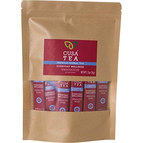 Cusa Tea: Everyday Wellness Herbal Tea - No Caffeine - Hibiscus,