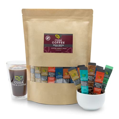 Cusa Tea Instant Coffee Variety Packets | Light Medium Dark Vani...