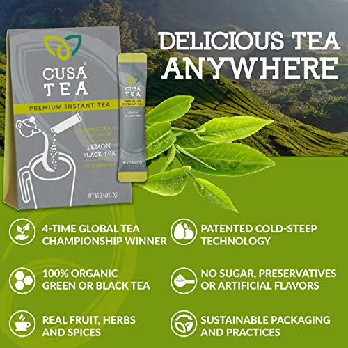 Cusa Tea: Lemon Black Premium Instant Tea - Real Fruit And Spice