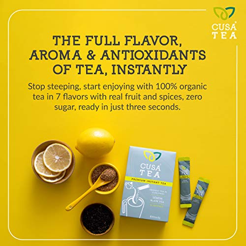 Cusa Tea: Lemon Black Premium Instant Tea - Real Fruit And Spice