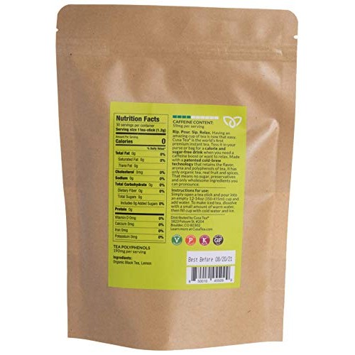 Cusa Tea: Lemon Black Premium Instant Tea - Real Fruit And Spice