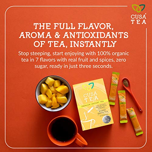 Cusa Tea: Mango Green Premium Instant Tea - Real Fruit And Spice