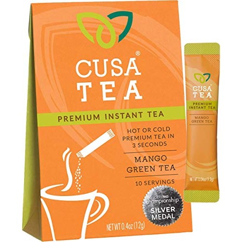 Cusa Tea: Mango Green Premium Instant Tea - Real Fruit And Spice