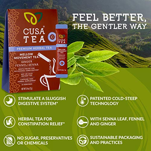 Cusa Tea: Mellow Movement Herbal Tea - Gentle Laxative Tea With