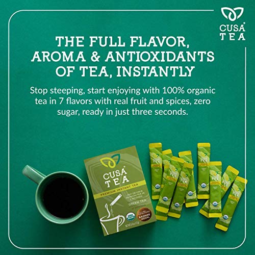 Cusa Tea: Organic Green Premium Instant Tea - 100% Organic Tea -