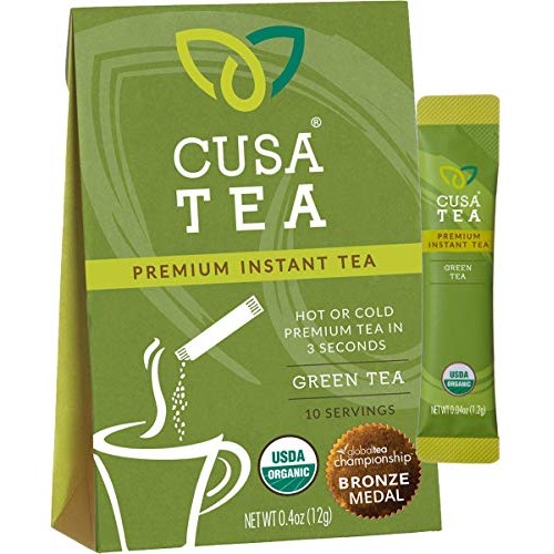 Cusa Tea: Organic Green Premium Instant Tea - 100% Organic Tea -