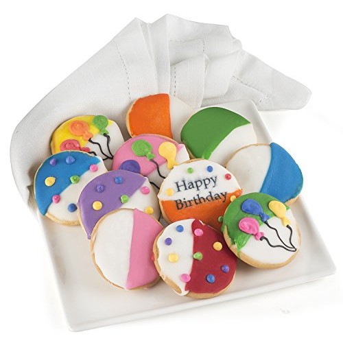 Happy Birthday Cookie Gift Basket Tin Filled With 21 Individuall
