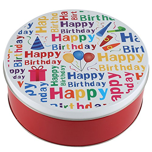 Happy Birthday Cookie Gift Basket Tin Filled With 21 Individuall