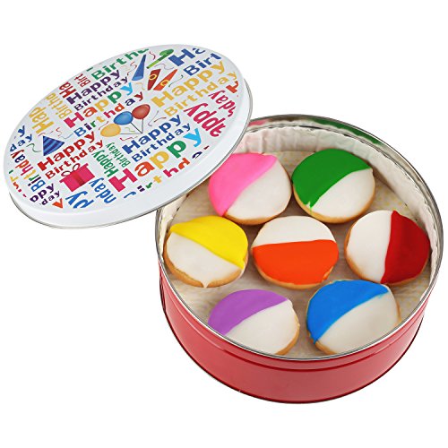 Happy Birthday Cookie Gift Basket Tin Filled With 21 Individuall