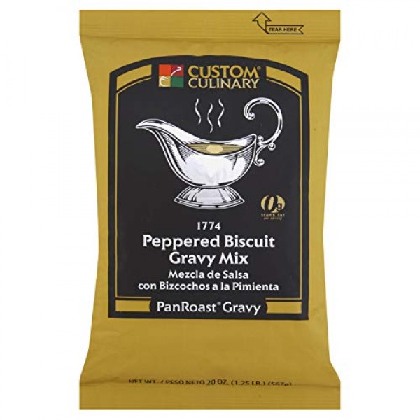 Custom Culinary PanRoast Peppered Biscuit Gravy Mix, 20 Ounce - ...