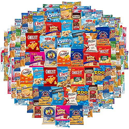 Variety Fun Care Package 100 Count Snacks Assortment Gift Box