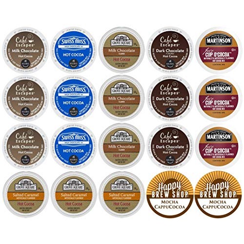 20-Count Top Brand Hot Cocoa Variety Sampler Pack, Single-Serve