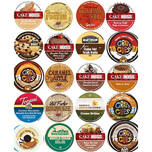 20 Cup Delicious Dessert Inspired Flavored Coffee Sampler!