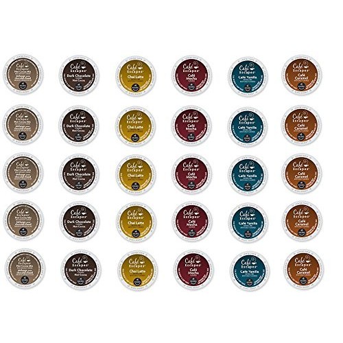 30 Count - Cafe Escape Variety K Cup For Keurig K-Cup Brewers -