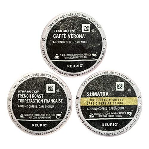 30 Pack - Starbucks Variety Coffee K-Cup Featuring 3 Dark Roast