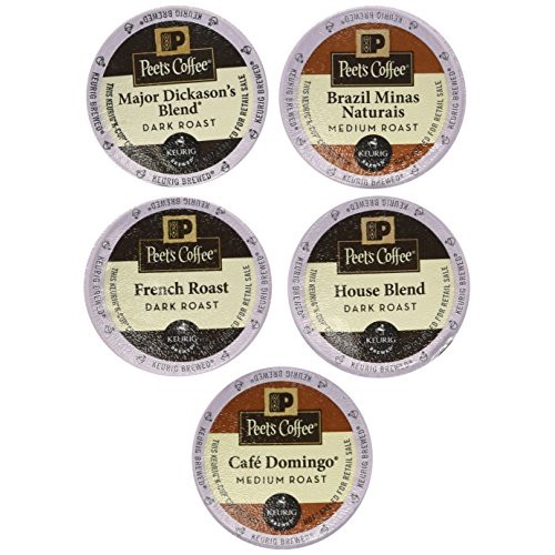 20 K-Cup Peets Coffee Sampler Variety Packno Decaf 2014 Br