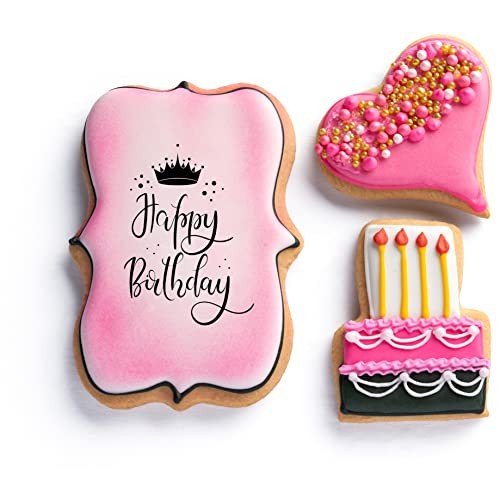 Happy Birthday Gift Basket Custom Sugar Cookies - Happy Birthday...