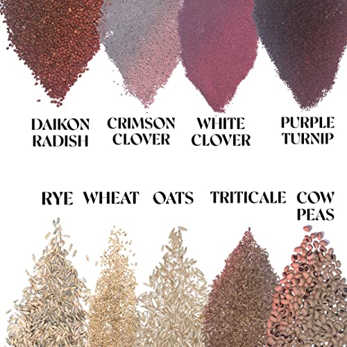 No-Till Cover Crop 10 Seed Mix - Winter Rye, White Clover, Austr...