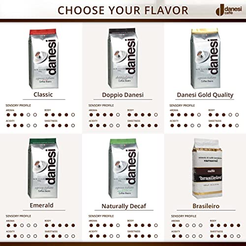 Danesi Caffe Italian Coffee Beans Whole Roasted Coffee Beans Fo