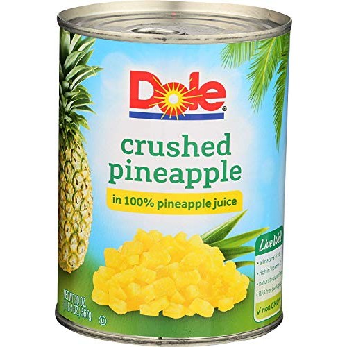Dole Crushed Pineapple In 100% Pineapple Juice 20 Oz. Pack Of 3